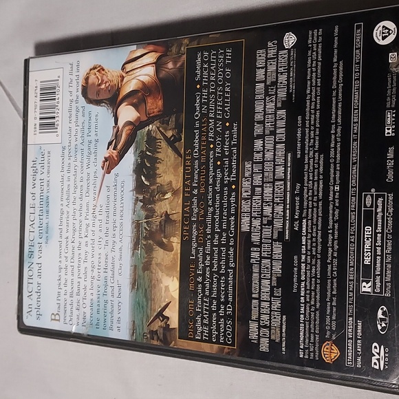 TROY DVD Brad Pitt Orlando Bloom - Picture 2 of 4